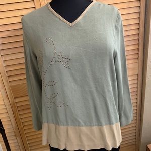 Vintage John Roberts woman V neck top